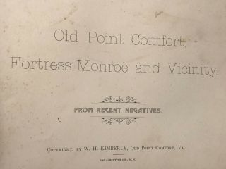 1900 ' s Fortress Monroe Kimberly Old Point Comfort Va.  Souvenir View Book Hampton 2