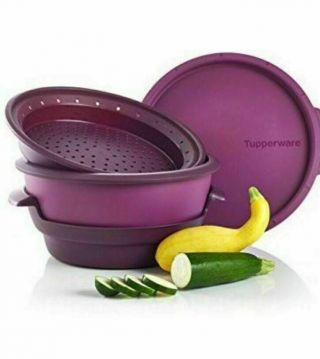 Tupperware Smart Steamer Microwave Purple