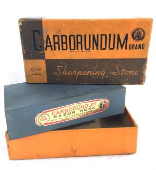 Vintage Carborundum Razor Sharpening Stone 115s Made In Niagara Falls B14