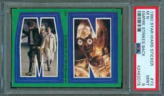 1980 Topps Star Wars Empire Strikes Back Sticker 73 Psa 9 Only 1 Higher