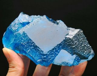 473g Rare Beauty Ladder - Like Blue Fluorite Crystal Mineral Specimen/china