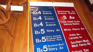 40 Feet Of Complete York City Ny Bus Sign Nyc Transit Wallpaper Roll Sign