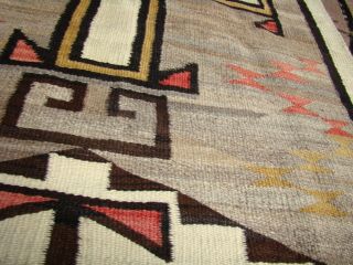 Antique Navajo Rug Spider Woman Cross Native American Shabby Chic Cabin Blanket 7
