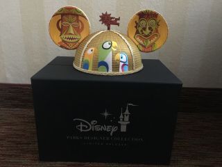 Disney D23 Expo 2019 Designer Mouse Ears Hat Enchanted Tiki Room Signed Shag