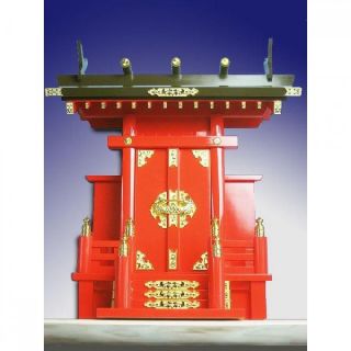 Inari Red Kamidana Household Miniature Wooden Japanese Shinto Shrine God Shelf