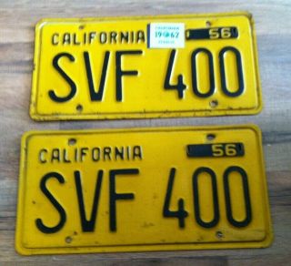 1956/ 1962 California License Plates (svf 400)