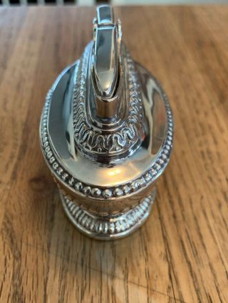 Vintage Ronson Table Cigarette Lighter Silver Plated Queen Ann “Works” 3