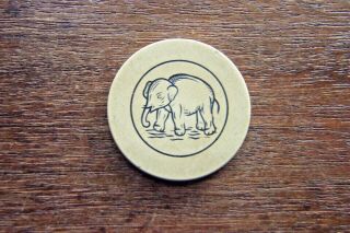 Old Texas White Elephant Saloon Clay Poker Chip / Token / Same Image Both Sides