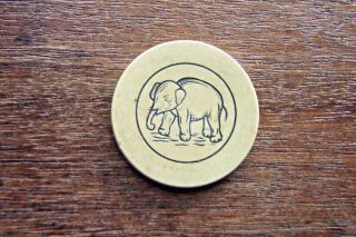 Old Texas White Elephant Saloon Clay Poker Chip / Token / same image both sides 2