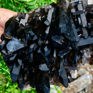 3.  59LB Natural Black Quartz Crystal Cluster Mineral Specimen Rare 757 3