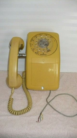 Vtg.  60’s Rotary Dial Wall Telephone Automatic Electric Nc903170csl