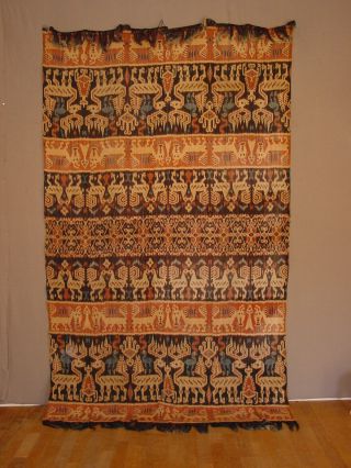 Wonderful Antique Wide Ikat Weaving Hinghhi Sumba Indonesia Hg