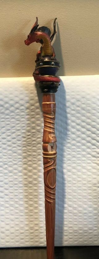 Rare Magiquest Wand Red Top Fire Dragon Topper Brown Wand