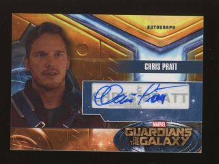 2014 Ud Marvel Guardians Of The Galaxy Chris Pratt As Star - Lord Auto