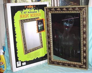 Halloween Animated Talking Ghost Magic Mirror Haunted House Party Decoration 30”
