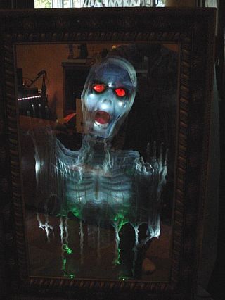Halloween Animated Talking Ghost Magic Mirror Haunted House Party Decoration 30” 2