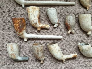 selection of 20 Victorian clay tobacco pipes 2