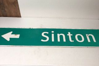 Authentic Retired Sinton Texas Highway Sign San Patricio County