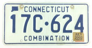 Connecticut 2002 Combination (pickup) License Plate 17c - 624