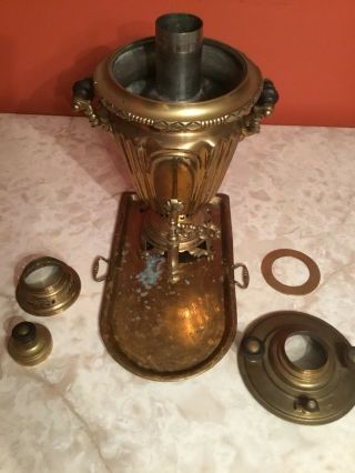 Large Antique Russian Samovar With Tray Anekcnu 4