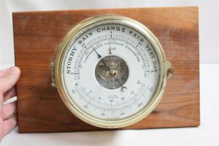 Old German Schatz Compensated Precision Barometer On A Board Plaque