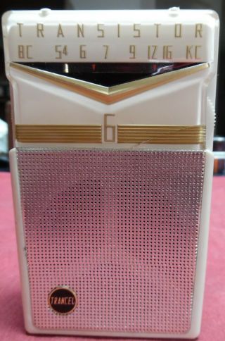 Vintage 1960 Trancel Tr - 60 6 Transistor Radio Am/cd Case,  Reverse Paint