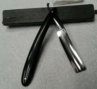 Gorgeous Vintage Crown Straight Razor 5/8 " Etched Minty,  Shave Ready