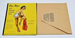 Vintage Pin - Up Glamour Girls Set Of 12 Lithographs Elvgren By Louis F Dow Mailer