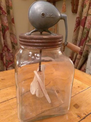 Vintage Blow Butter Churn 4/40 Made In England
