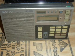 Vintage Sony ICF - 2002 Shortwave AM FM PLL Synthesized Portable Radio Receiver LW 2