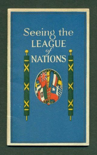 Vintage 1925 League Of Nations Geneva Switzerland Travel Brochure Guide Booklet