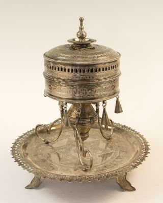 A Large Synagogue Incense Burner/spice Box.  Morocco,  20th Century.  On Thr