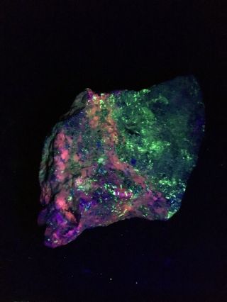 2 Giant Fluorescent Mineral Rocks Sterling Hill Mine NJ 15.  5 Lbs 1950s 5