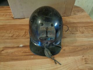 ANTIQUE Coal Miner ' s Helmet Hat with Superior Coal Metal Tag 2