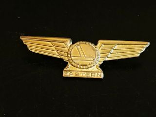 Vintage Gold Tone Metal Eastern Airlines Junior Captain Pilot Wing Pin