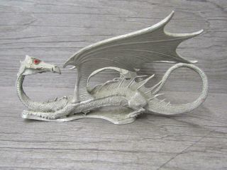 Partha Pewter Pp804 Red Eyes Gray Dragon Looking Back 1988 86 Ral Partha