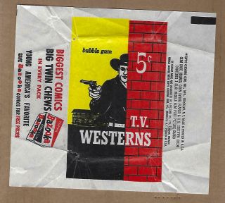 1958 Topps Tv Western Wax Wrapper