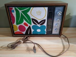 Vintage Solid State Toshiba Transistor Radio Model 11h - 540f Japan Wood Cabinet