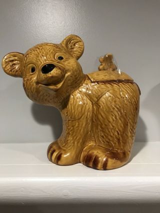 Vintage Doranne Of California Honey Bear With Bee Cookie Jar