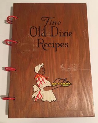 Southern Cook Book Of Fine Old Dixie Recipes 1960 Wooden Board Black Americana