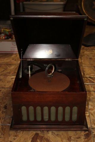 Antique Pathe Freres Table Top Victrola Phonograph Pathepone Player Model 40