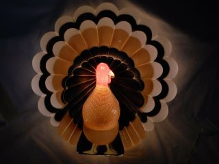 Union Don Featherstone Blow Mold Light Up Turkey Thanksgiving Display