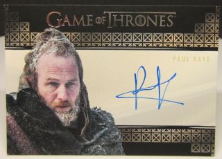 Rittenhouse Game Of Thrones Inflexions Autograph Paul Kaye (valyrian)