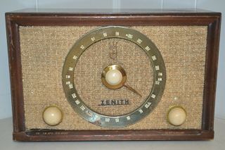 Vintage Zenith Am/fm Tube Art Deco Radio Model A835