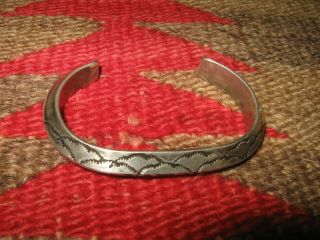 Antique Navajo Ingot Coin Silver Bracelet