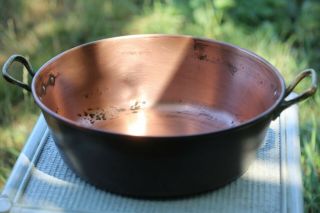 French Vintage Copper Jam Confiture Preserve Pan 1.  7kg/3.  7lbs D38/15inch
