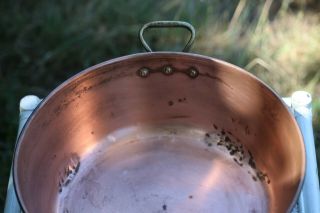 French Vintage Copper Jam Confiture Preserve Pan 1.  7kg/3.  7lbs D38/15inch 3