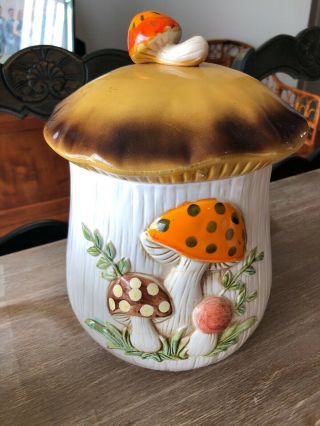 Merry Mushroom canister set 1976 Sears Roebuck & Butter Dish 2