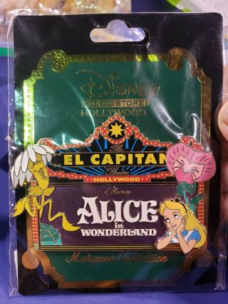 Disney D23 Expo 2019 Dssh Dsf El Capitan Theatre Marquee Alice In Wonderland Pin