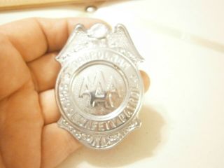 Vintage AAA School Safety Patrol Patrolman Metal Badge Grammes Allentown Pin 5